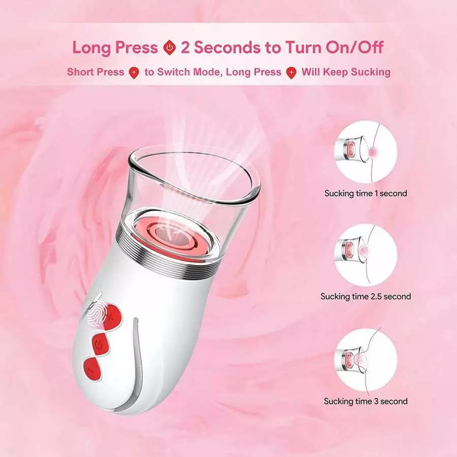 Begonia Angel Rose Toys for Women Sucking Vibrator with Tongue Rechargeable Clitoral Nipple Stimulator Adult Sucker Sex Toy (Sho