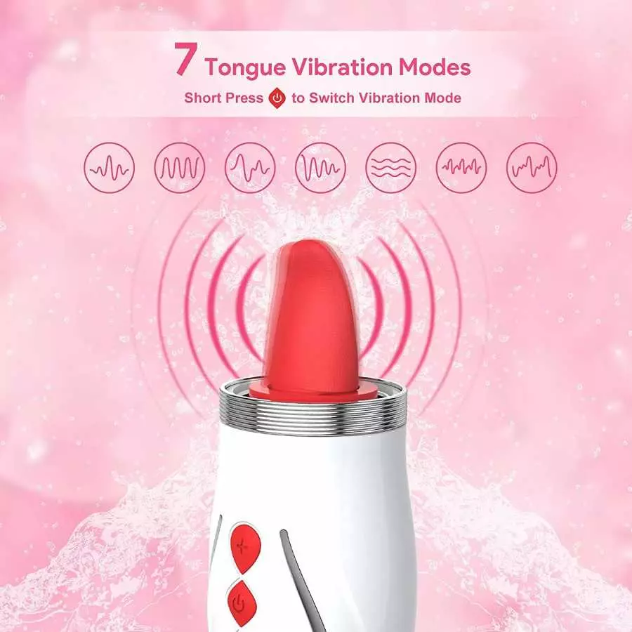 Begonia Angel Rose Toys for Women Sucking Vibrator with Tongue Rechargeable Clitoral Nipple Stimulator Adult Sucker Sex Toy (Sho