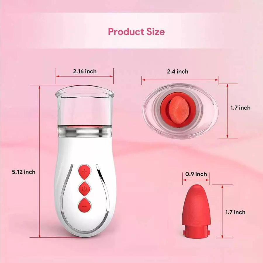 Begonia Angel Rose Toys for Women Sucking Vibrator with Tongue Rechargeable Clitoral Nipple Stimulator Adult Sucker Sex Toy (Sho