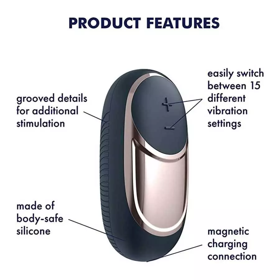 Satisfyer Dark Desire Lay-On Vibrator - Powerful Vibrating Clitoral Stimulator, Personal Massager for Stimulation of Clitoris an