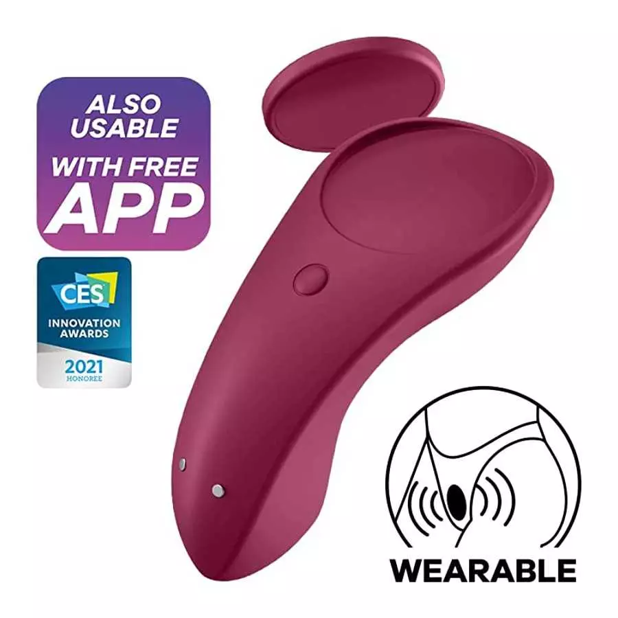 Satisfyer Sexy Secret Panty Vibrator with App Control - Vibrating Clitoris Stimulator, Compatible with Satisfyer App, Waterproof