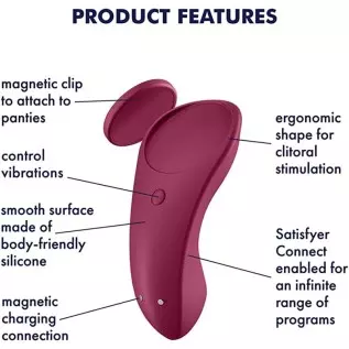 Satisfyer Sexy Secret Panty Vibrator with App Control - Vibrating Clitoris Stimulator, Compatible with Satisfyer App, Waterproof Satisfyer Sexy Secret Panty Vibrator with App Control - Vibrating Clitoris Stimulator, Compatible with Satisfyer App, Waterproof