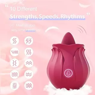 Rose Sex Stimulator for Women - Rose Toy Vibrator for Women Clitoral Stimulator Tongue Licking G Spot Dildo Vibrator with 9 Mode Rose Sex Stimulator for Women - Rose Toy Vibrator for Women Clitoral Stimulator Tongue Licking G Spot Dildo Vibrator with 9 Mode