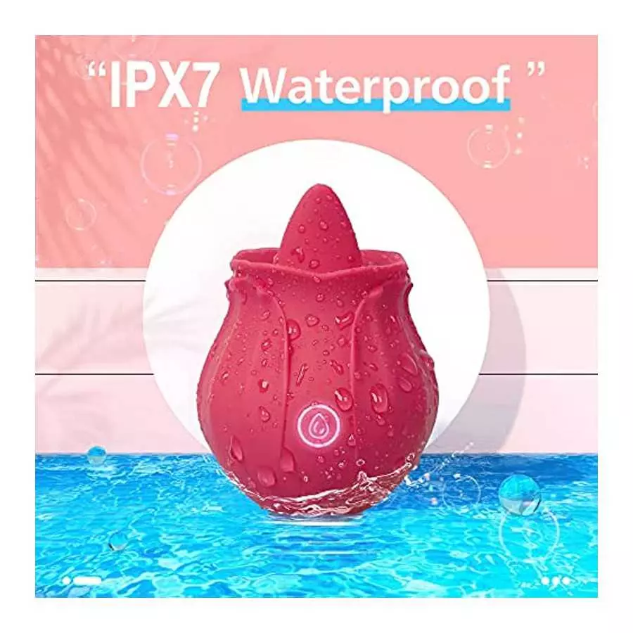 Rose Sex Stimulator for Women - Rose Toy Vibrator for Women Clitoral Stimulator Tongue Licking G Spot Dildo Vibrator with 9 Mode