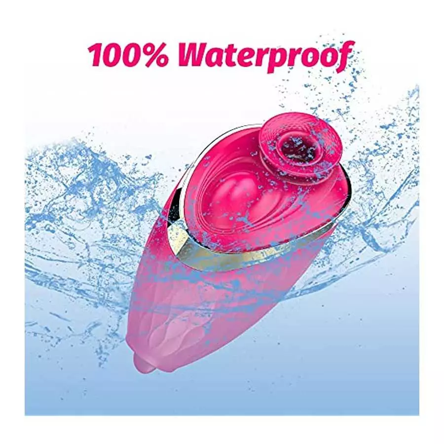 Rose Sex Stimulator for Women,Rose Vibrator,CLIFORT Clitoralis Stimulator for Women with 10 Tongue Licking& Vibrating Modes,Rech