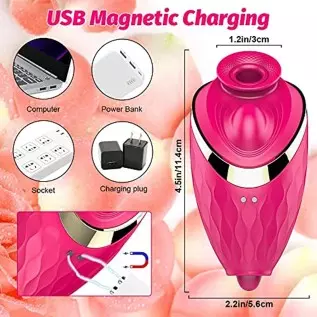 Rose Sex Stimulator for Women,Rose Vibrator,CLIFORT Clitoralis Stimulator for Women with 10 Tongue Licking& Vibrating Modes,Rech Rose Sex Stimulator for Women,Rose Vibrator,CLIFORT Clitoralis Stimulator for Women with 10 Tongue Licking& Vibrating Modes,Rech