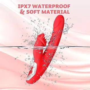 G Spot Vibrator for Woman, Clitoral Licking Thrusting Dildo Vibrator 10 Vibrating 3 Thrusting Adult Sex Toy Vibrator for Woman V