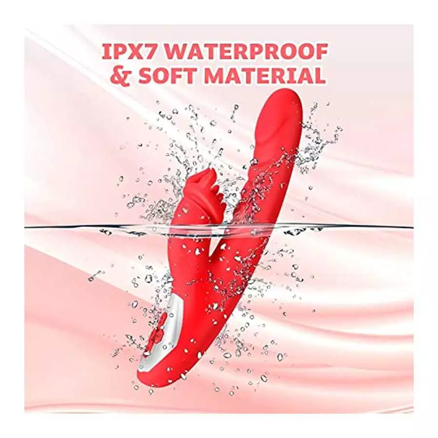 G Spot Vibrator for Woman, Clitoral Licking Thrusting Dildo Vibrator 10 Vibrating 3 Thrusting Adult Sex Toy Vibrator for Woman V