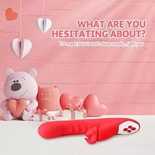 G Spot Vibrator for Woman, Clitoral Licking Thrusting Dildo Vibrator 10 Vibrating 3 Thrusting Adult Sex Toy Vibrator for Woman V