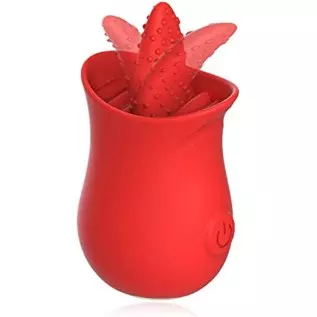 Clitoral Tongue Licking Toy for Women, Mini Clitoris Vibrator with 10 Modes, Breast Nipple Massager Oral Clit Stimulator for Wom