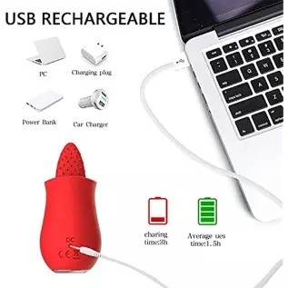 Clitoral Tongue Licking Toy for Women, Mini Clitoris Vibrator with 10 Modes, Breast Nipple Massager Oral Clit Stimulator for Wom