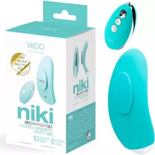 VeDO Niki Rechargeable Flexible Panty Vibe (Tease Me Turquoise) VeDO Niki Rechargeable Flexible Panty Vibe (Tease Me Turquoise)
