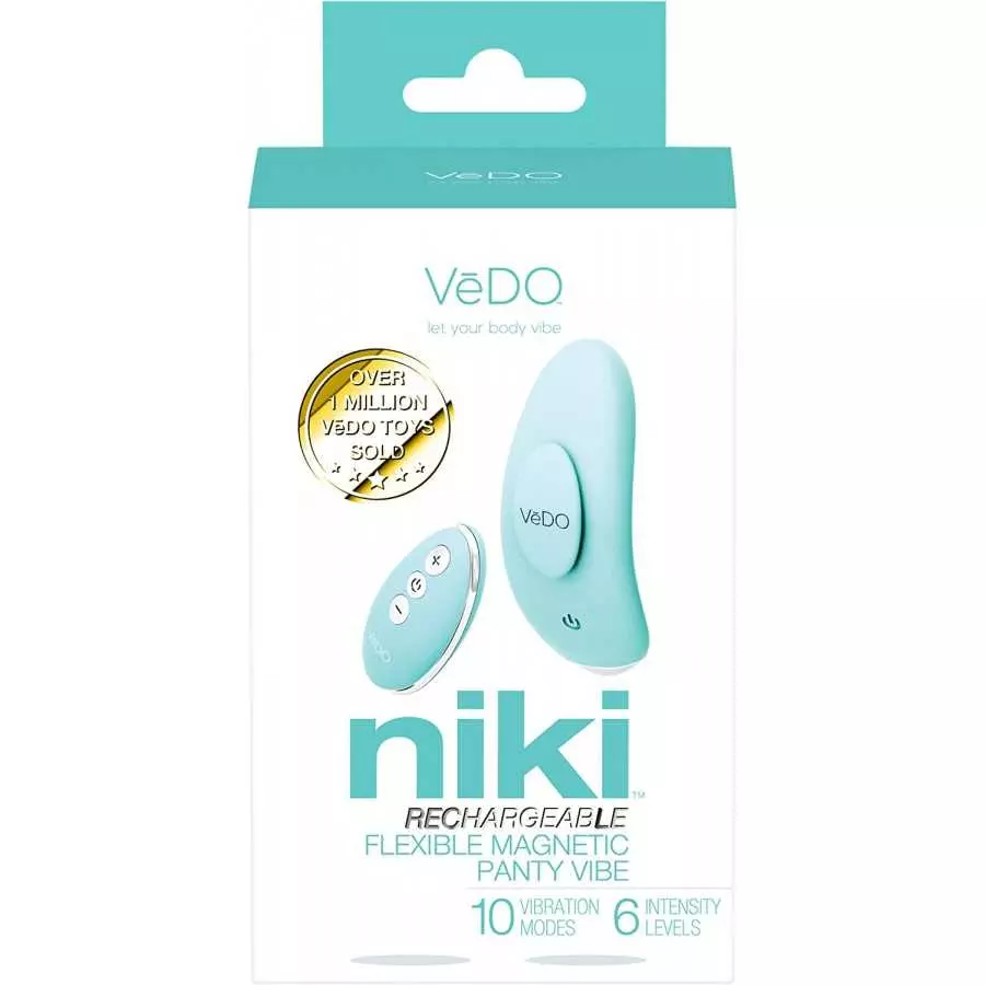 VeDO Niki Rechargeable Flexible Panty Vibe (Tease Me Turquoise)