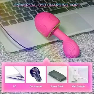 Siciley 5 in 1 Clitoral Sucking G Spot Stimulation Mushroom Vibrator, with Smart Constant Temperature Function, 10 Vibration & 7 Siciley 5 in 1 Clitoral Sucking G Spot Stimulation Mushroom Vibrator, with Smart Constant Temperature Function, 10 Vibration & 7