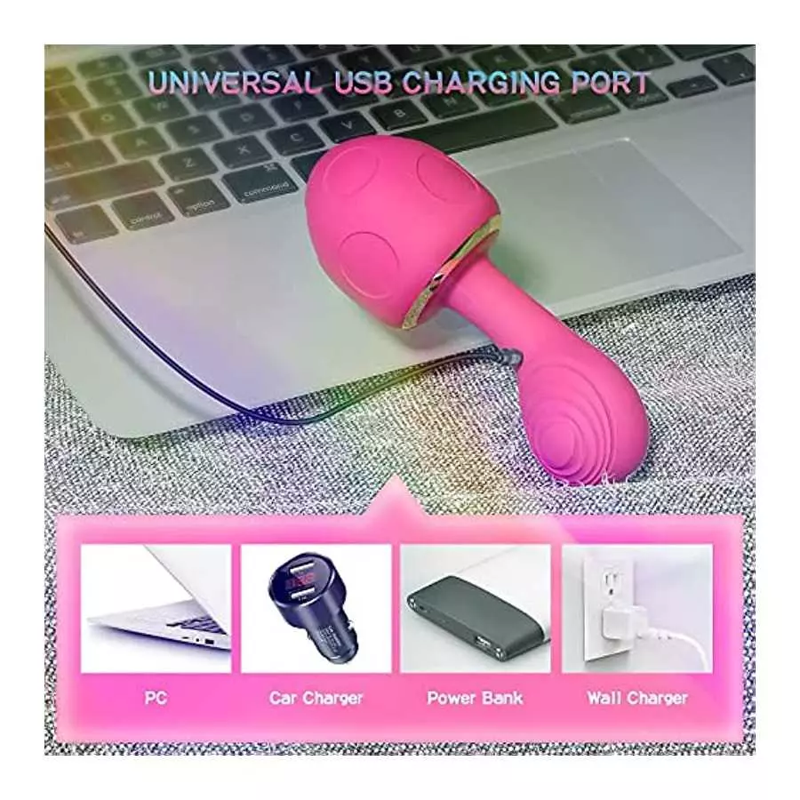 Siciley 5 in 1 Clitoral Sucking G Spot Stimulation Mushroom Vibrator, with Smart Constant Temperature Function, 10 Vibration & 7