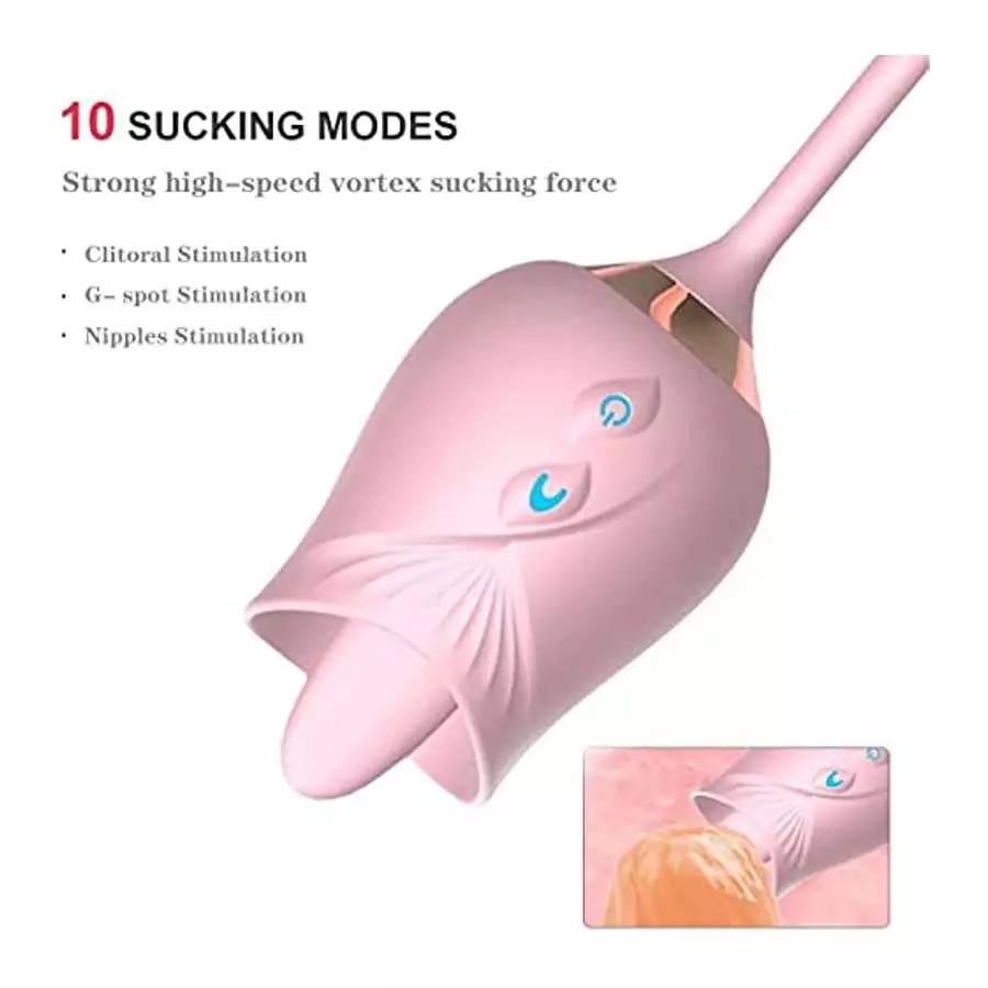 Dual Head Sex Tongue for Licking and Sucking, Rose Toy for Women , Clitorals Stimulator, Electric Women Relaxing Toy, Woman Suct