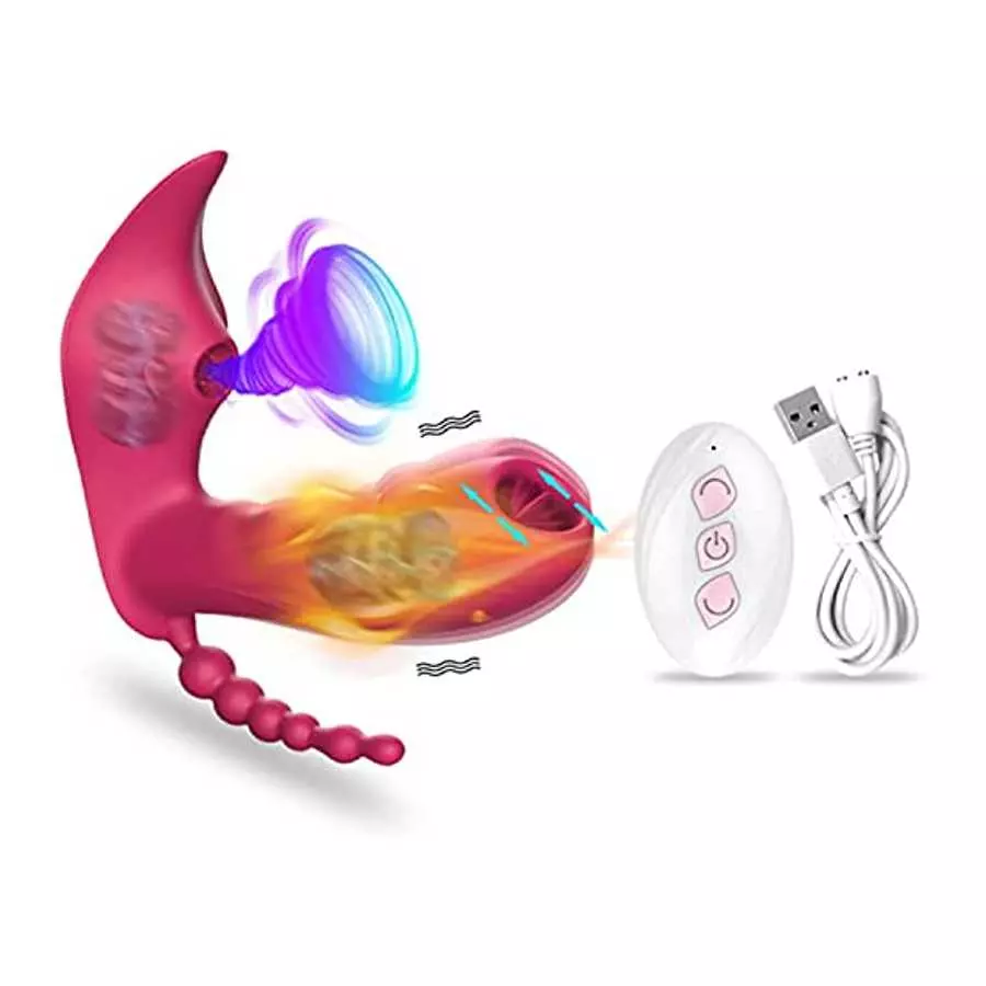 3 in 1 Dildo Vibrator for Women Adult Sex Toy G Clitoral Stimulator 10Sucking Modes+10licking &Vibration Modes-Waterproof Rechar