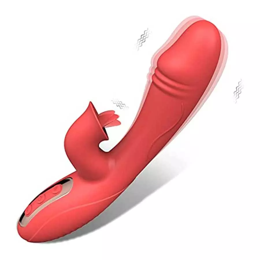 Clitoral G-Spot Vibrator Tongue Licking Toy for Women Pleasure,Waterproof Tongue Rose Sex Toy,Dildo Vibrator Rabbit Clitoris Sti