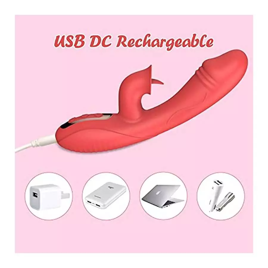 Clitoral G-Spot Vibrator Tongue Licking Toy for Women Pleasure,Waterproof Tongue Rose Sex Toy,Dildo Vibrator Rabbit Clitoris Sti