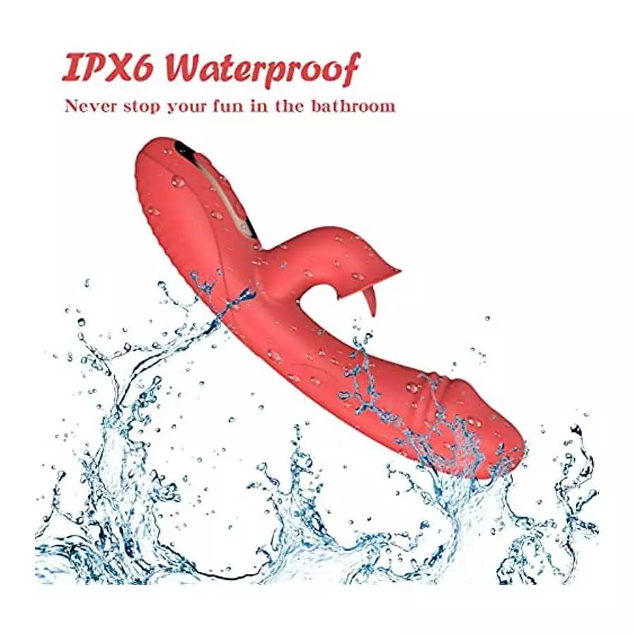 Clitoral G-Spot Vibrator Tongue Licking Toy for Women Pleasure,Waterproof Tongue Rose Sex Toy,Dildo Vibrator Rabbit Clitoris Sti