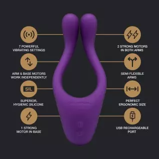 DOC JOHNSON Tryst Multi Erogenous Zone Massager – Purple DOC JOHNSON Tryst Multi Erogenous Zone Massager – Purple
