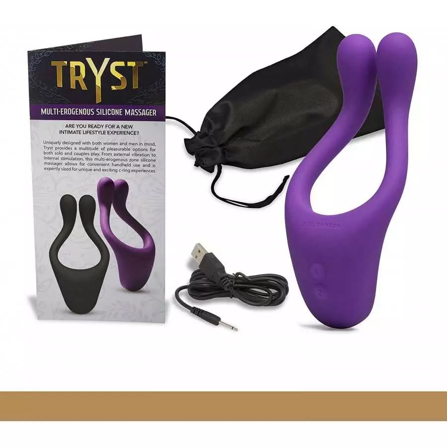 DOC JOHNSON Tryst Multi Erogenous Zone Massager – Purple