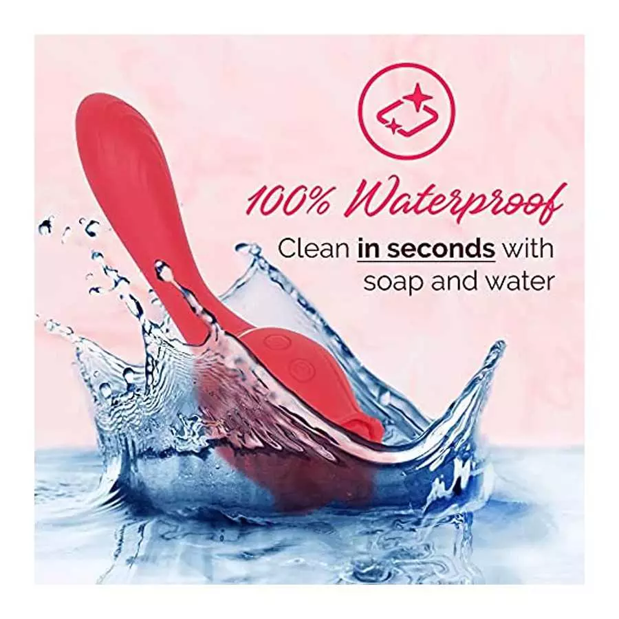 Secret Bouquet Rose Toy Vibrator for Women (9 Powerful Vibration & 9 Licking Modes) Vibrating Tongue Clitoral Licking Toy / Wate