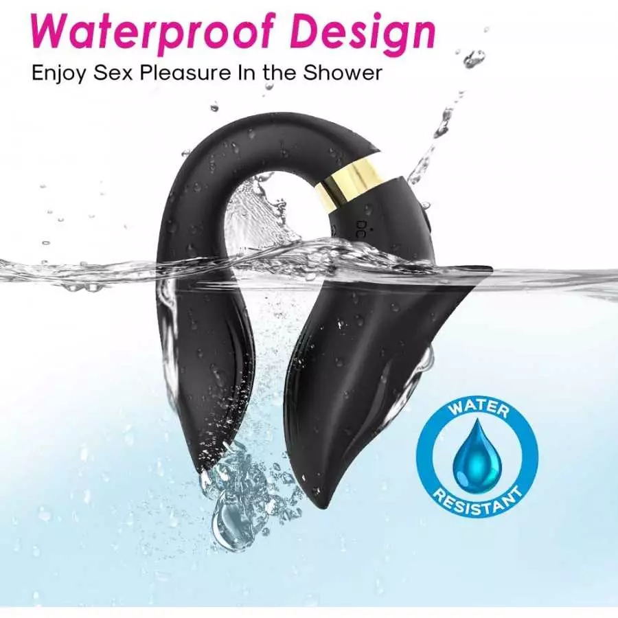 Couple Vibrator for G-spot & Clitoral with 9 Modes Powerful Vibration Patterns, Stimulator Clit， Nipples and Anal， USB Rechargea