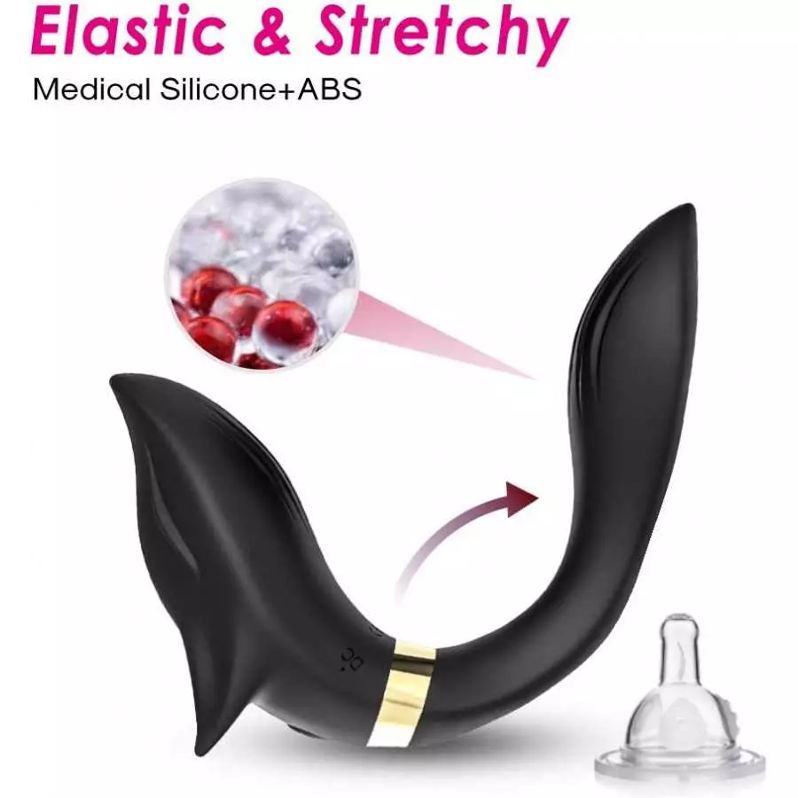 Couple Vibrator for G-spot & Clitoral with 9 Modes Powerful Vibration Patterns, Stimulator Clit， Nipples and Anal， USB Rechargea