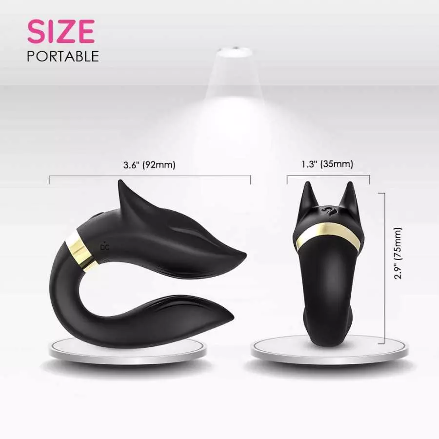 Couple Vibrator for G-spot & Clitoral with 9 Modes Powerful Vibration Patterns, Stimulator Clit， Nipples and Anal， USB Rechargea