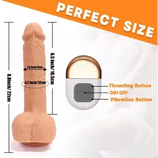 SHEQU Thrusting Dildo Vibrator Sex Toy for Women Realistic Vibrating Dildo Thruster, Suction Cup Hand-Free Dildo for Mens Anal P SHEQU Thrusting Dildo Vibrator Sex Toy for Women Realistic Vibrating Dildo Thruster, Suction Cup Hand-Free Dildo for Mens Anal P