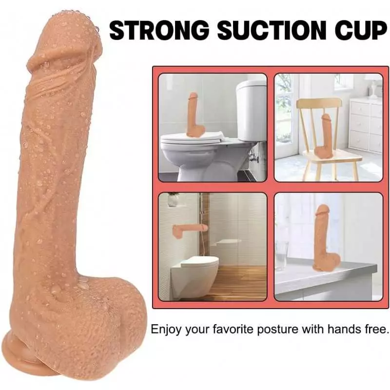 SHEQU Thrusting Dildo Vibrator Sex Toy for Women Realistic Vibrating Dildo Thruster, Suction Cup Hand-Free Dildo for Mens Anal P