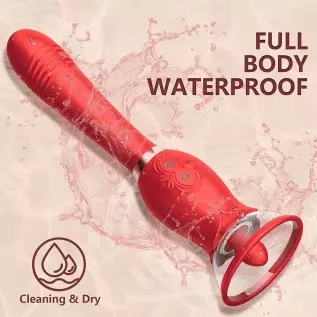 G Spot Clitoral Rose Vibrator - Rose Sex Toys for Women Nipple Vibrator Thrusting Realistic Dildo Clitoral with 3 Powerful Sucki G Spot Clitoral Rose Vibrator - Rose Sex Toys for Women Nipple Vibrator Thrusting Realistic Dildo Clitoral with 3 Powerful Sucki