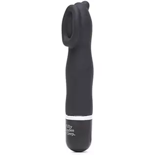  Shades of Grey Sweet Touch Black Mini Clitoral Vibrator - Waterproof with 10 Speeds and Patterns