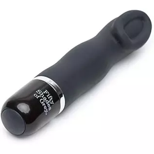 Fifty Shades of Grey Sweet Touch Black Mini Clitoral Vibrator - Waterproof with 10 Speeds and Patterns