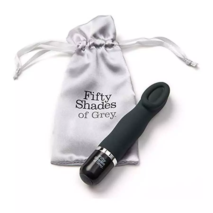 Fifty Shades of Grey Sweet Touch Black Mini Clitoral Vibrator - Waterproof with 10 Speeds and Patterns