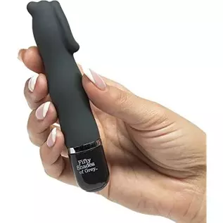 Fifty Shades of Grey Sweet Touch Black Mini Clitoral Vibrator - Waterproof with 10 Speeds and Patterns