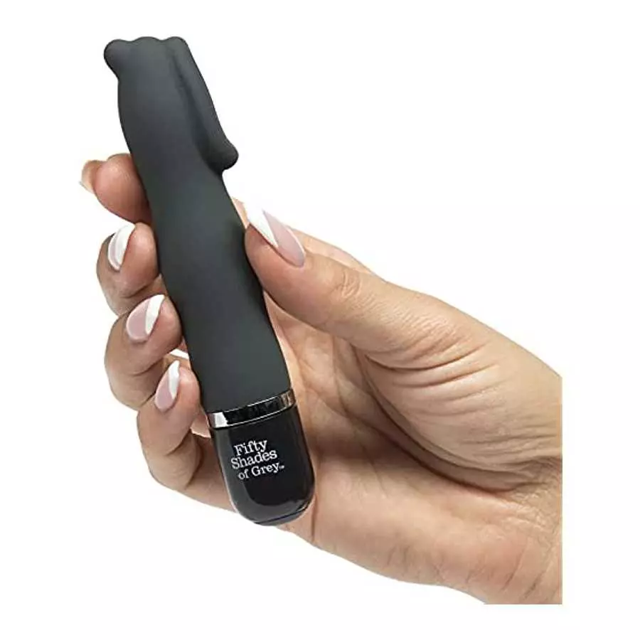 Fifty Shades of Grey Sweet Touch Black Mini Clitoral Vibrator - Waterproof with 10 Speeds and Patterns