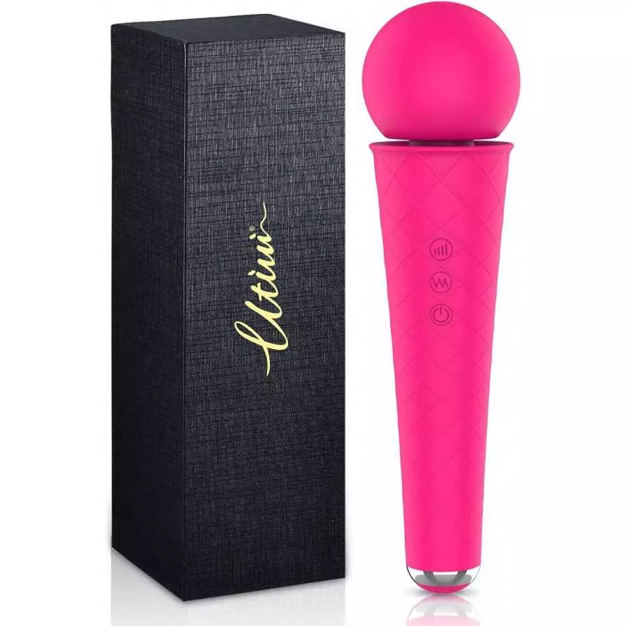 UTIMI Wand Personal Massager - Handheld Rechargeable Magic Waterproof Cordless Massager for Shoulder Neck Back Body Massage with