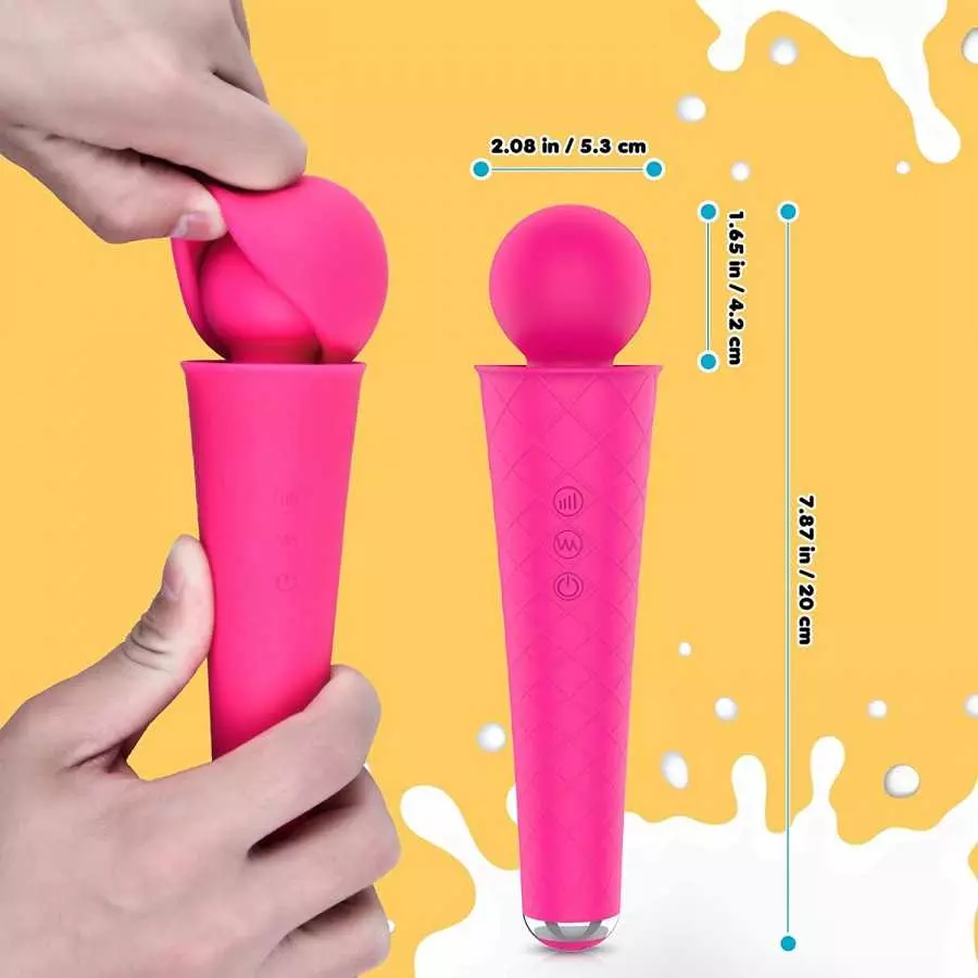 UTIMI Wand Personal Massager - Handheld Rechargeable Magic Waterproof Cordless Massager for Shoulder Neck Back Body Massage with