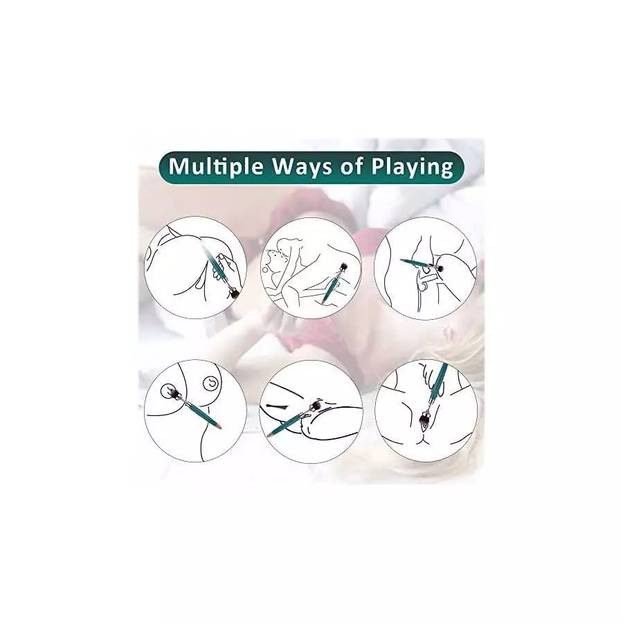 Bullet Vibrator - Makeup Brush Toy with 10 Vibration Modes, G Spot Vibrator for Precision Clitoral Stimulation, Nipple Vaginal A