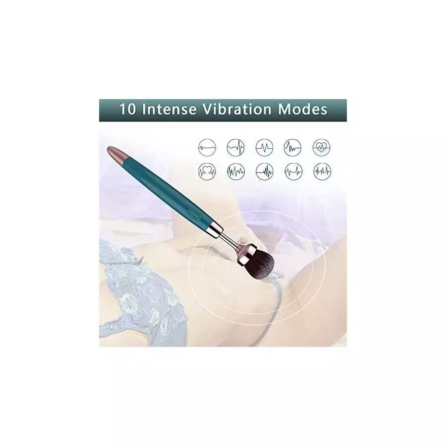 Bullet Vibrator - Makeup Brush Toy with 10 Vibration Modes, G Spot Vibrator for Precision Clitoral Stimulation, Nipple Vaginal A