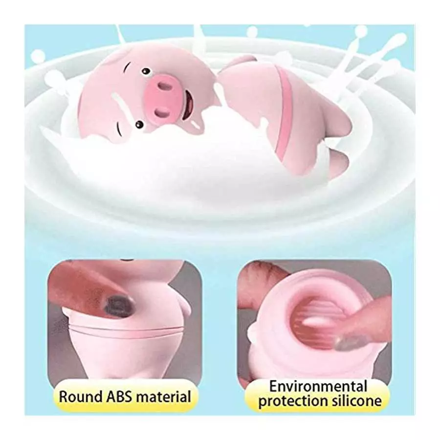Dan&Dre Tongue Licking Vibrator for Women Clitoris and G-spot Vibrator Waterproof Clitoral Sucking Toy, Pink, Small pig