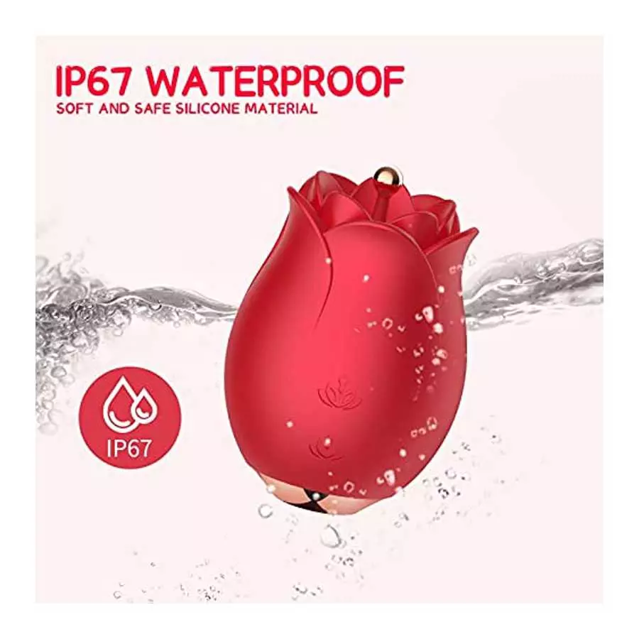 Sex Toy Vibrator Rose Vibrator for Women - MOMONII G Spot Dildo Vibrators with 10 Modes + High-Frequency Clitoral Clit Vibrating