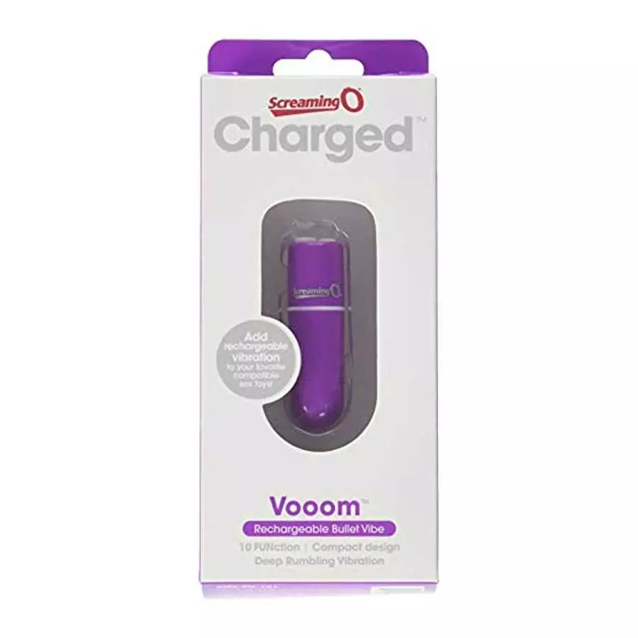 Screaming O Charged Vooom Rechargeable Bullet Vibe, Purple