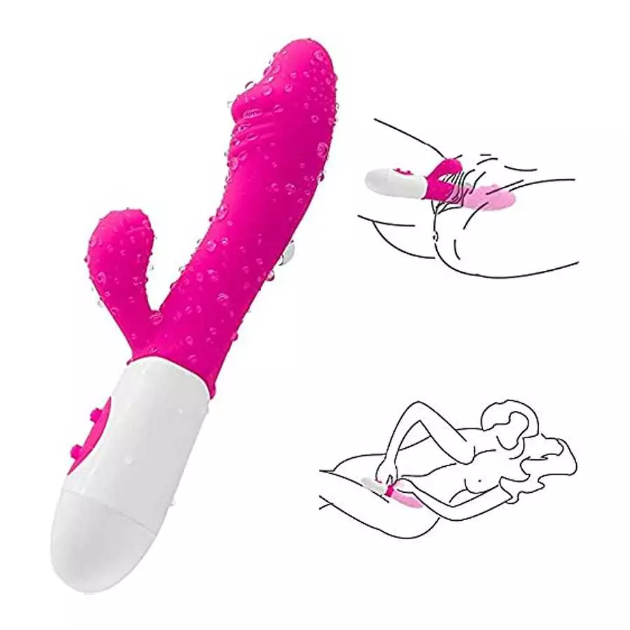 G-spot Dildo Vibrator Clitoral Stimulator, 3 in 1 Clit Tongue Dildo Vaginal Vibration Stimulator with 12 Vibration Modes Female G-spot Dildo Vibrator Clitoral Stimulator, 3 in 1 Clit Tongue Dildo Vaginal Vibration Stimulator with 12 Vibration Modes Female