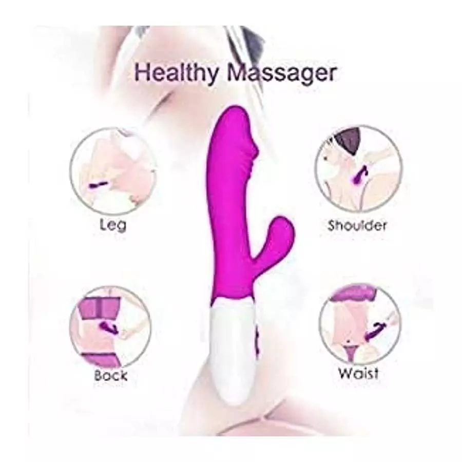 G-spot Dildo Vibrator Clitoral Stimulator, 3 in 1 Clit Tongue Dildo Vaginal Vibration Stimulator with 12 Vibration Modes Female 