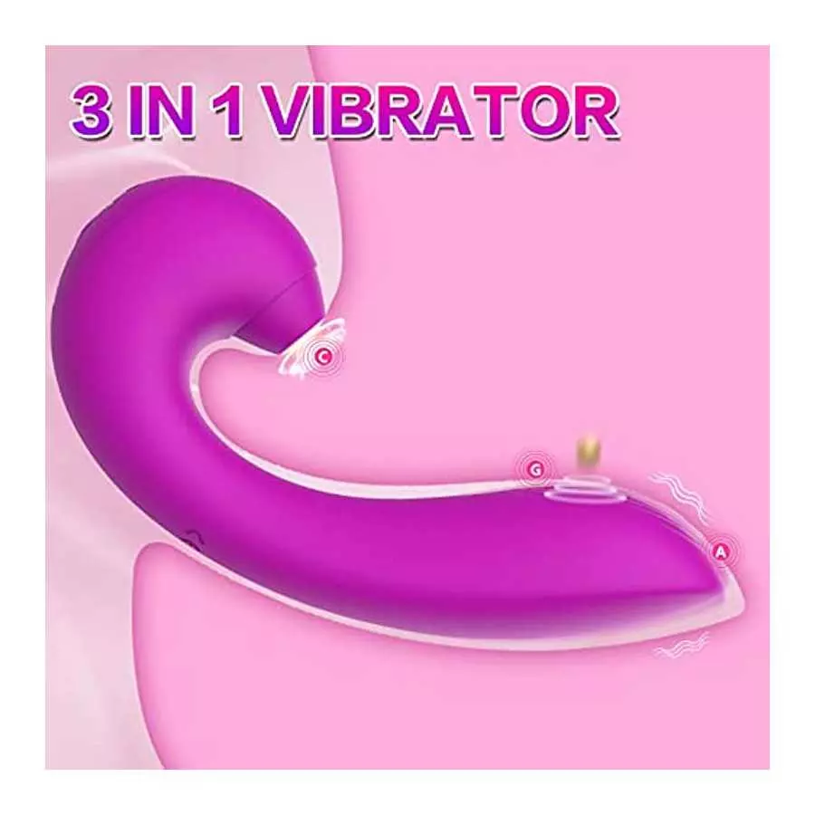 Gruseriour 3 in 1 Clitoral Licking G spot Flapping Vibrator - Adult Sex Toys for Women Deep Vagina Stimulation, Rechargeable & W