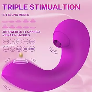 Gruseriour 3 in 1 Clitoral Licking G spot Flapping Vibrator - Adult Sex Toys for Women Deep Vagina Stimulation, Rechargeable & W Gruseriour 3 in 1 Clitoral Licking G spot Flapping Vibrator - Adult Sex Toys for Women Deep Vagina Stimulation, Rechargeable & W
