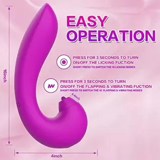 Gruseriour 3 in 1 Clitoral Licking G spot Flapping Vibrator - Adult Sex Toys for Women Deep Vagina Stimulation, Rechargeable & W Gruseriour 3 in 1 Clitoral Licking G spot Flapping Vibrator - Adult Sex Toys for Women Deep Vagina Stimulation, Rechargeable & W